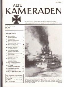Alte Kameraden. Unabhängige Zeitschrift Deutscher Soldaten. 44. Jhg., Nr. 5 Mai 1996