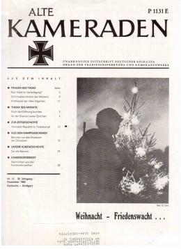 Alte Kameraden. Unabhängige Zeitschrift Deutscher Soldaten. 30. Jhg., Nr. 12, Dezember 1982
