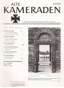 Alte Kameraden. Unabhängige Zeitschrift Deutscher Soldaten. 30. Jhg., Nr. 11, November 1982
