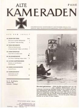 Alte Kameraden. Unabhängige Zeitschrift Deutscher Soldaten. 30. Jhg., Nr. 10, Oktober 1982