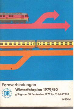 Fernverbindungen Winterfahrplan 1979/80 gültig vom 30. September 1979 bis 31. Mai 1980