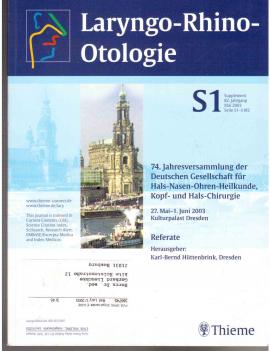 Laryngo-Rhino-Otologie, S1, Mai 2003