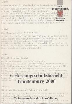 Verfassungsschutzbericht Brandenburg 2000