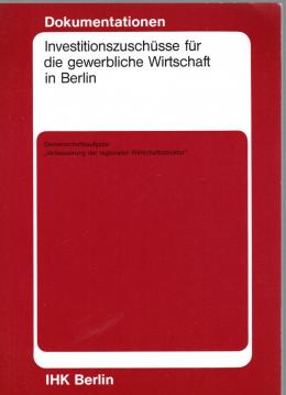 Investitionszuschüsse für die gewerbliche Wirtschaft in Berlin