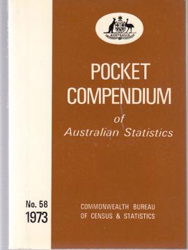 Pocket Compendium Of Australian Statistics Nr. 58 1973