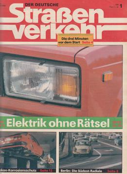 Der Deutsche Straßenverkehr, 34. Jahrgang, 1986