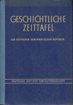Geschichtliche Zeittafel der Deutschen Demokratischen Republik, 1949-1959.