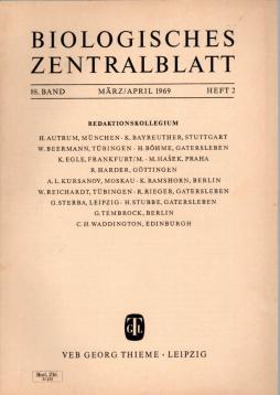 Biologisches Zentralblatt, 88. Band (1969), Heft 2 (März-April)