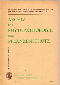Archiv für Phytopathologie und Pflanzenschutz. Band 12, Heft 2 (1976)