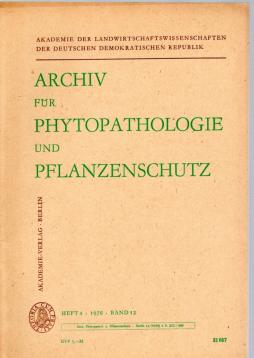 Archiv für Phytopathologie und Pflanzenschutz. Band 12, Heft 4 (1976)
