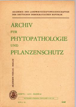 Archiv für Phytopathologie und Pflanzenschutz. Band 12, Heft 5 (1976)