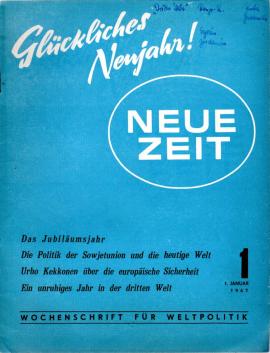 Neue Zeit : Wochenschrift für Weltpolitik Jahrgang 1967