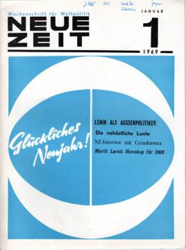 Neue Zeit : Wochenschrift für Weltpolitik Jahrgang 1969