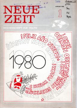 Neue Zeit : Wochenschrift für Weltpolitik Jahrgang 1980
