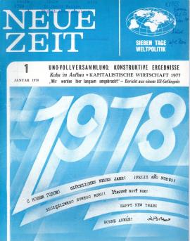 Neue Zeit : Wochenschrift für Weltpolitik Jahrgang 1978