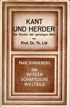 Kant und Herder als Deuter der geistlichen Welt.