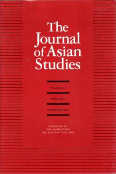 The Journal of Asian Studies, Vol 62 No 4, November 2003 (published by The Association for Asian Studies, Vol 62 No 4)