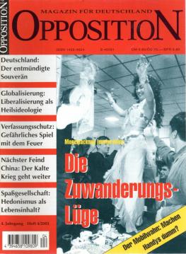 Opposition : Magazin für Deutschland. 4. Jahrgang Heft 4(2001)