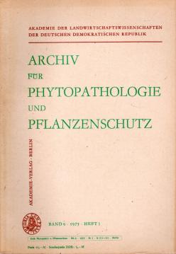 Archiv für Phytopathologie und Pflanzenschutz. Band 09, Heft 5 (1973)