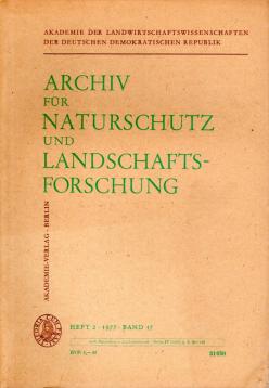 Archiv für Naturschutz und Landschaftsforschung, Band 17, Heft 2(1977)