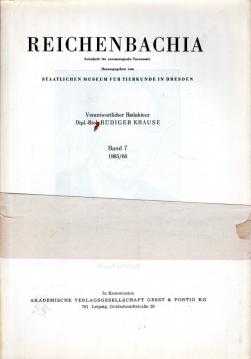 Reichenbachia . Zeitschrift für entomolgische Taxomonie. Bd. 7 1965/66