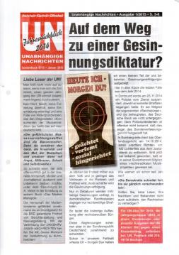 UN Unabhängige Nachrichten - Wahrheit - Klarheit - Offenheit 47. Jhg 2015 UN Unabhängige Nachrichten - Wahrheit - Klarheit - Offenheit 47. Jhg 2015