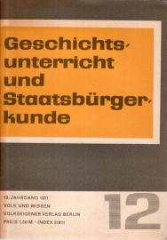 Geschichtsunterricht und Staatsbürgerkunde 12/1971