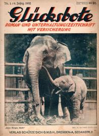 Glücksbote : Roman- u. Unterhaltungszeitschrift mit Versicherung, 6.Jahrg., Nr. 1(1932)