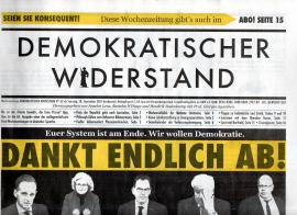 Demokratischer Widerstand. Wochenzeitung Nr. 62 ab. 18. September 2021