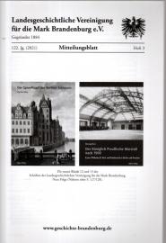 Mitteilungsblatt der Landesgeschichtlichen Vereinigung für die Mark Brandenburg e. V. 122. Jahrgang, Nr. 3(2021)