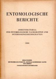 Entomologische Berichte : Arbeitsmaterial für entomologische Fachgruppen und Interessengemeinschaften 1966/I