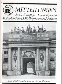 Das architektonische Erbe im Bezirk Potsdam : Versuch einer Darstellung und Wertung 
