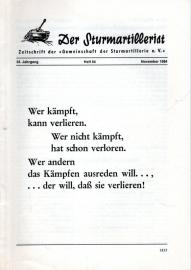 Der Sturmartillerist. Zeitschrift der Gemeinschaft der Sturmartillerie e.V. 34. Jahrgang, Heft 84, November 1984