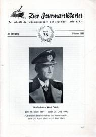 Der Sturmartillerist. Zeitschrift der Gemeinschaft der Sturmartillerie e.V. 31. Jahrgang, Heft 75, Febr. 1981