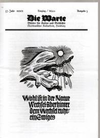 Die Warte : Blätter für Kultur und Geschichte. 37. Jhg. MMX, Ausgabe 3 Lenzing/März