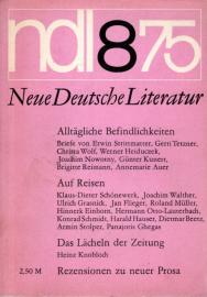 Neue Deutsche Literatur / ndl. 23. Jhg. Heft 8 (1975)