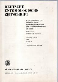 Deutsche Entomologische Zeitschrift, Neue Folge Band 35, Jahrgang 1988, Heft 1-3