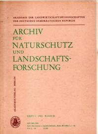 Archiv für Naturschutz und Landschaftsforschung, Band 22, Heft 1(1982)