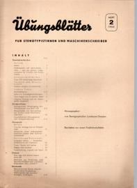 Übungsblätter für Stenotypistinnen und Maschinenschreiber Heft 2 (1958)