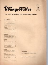 Übungsblätter für Stenotypistinnen und Maschinenschreiber Heft 3 (1957)
