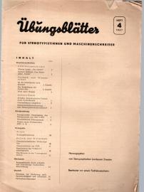 Übungsblätter für Stenotypistinnen und Maschinenschreiber Heft 4 (1957)