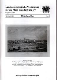 Mitteilungsblatt der Landesgeschichtlichen Vereinigung für die Mark Brandenburg e. V. 123. Jahrgang, Nr. 2(2022)