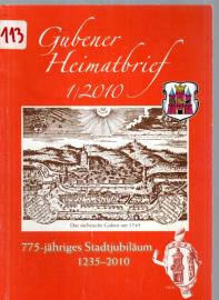 Gubener Heimatbrief 1/2010 : 775-jähriges Stadtjubiläum 1235-2010