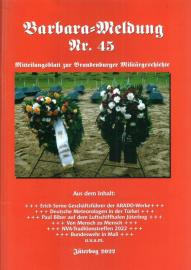 Barbara-Meldung Nr. 45: Mitteilungsblatt zur brandenburger Militärgeschichte