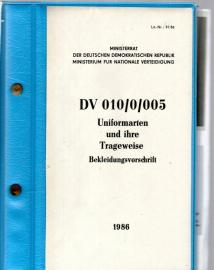 DV 010/0/005 Uniformarten und ihre Trageweite. Bekleidungsvorschrift 