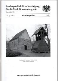Mitteilungsblatt der Landesgeschichtlichen Vereinigung für die Mark Brandenburg e. V. 124.Jg. (2023) Heft 1