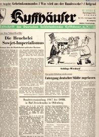 Kyffhäuser. Zeitschrift des Deutschen Soldatenbundes e.V. 85 Jg., Nr. 6/7 Juli/August 1967