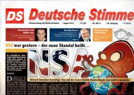 DS Deutsche Stimme. Monatszeitung für Politik und Kultur 38.Jg. Nr. 8 Aug. 2013