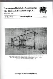 Mitteilungsblatt der Landesgeschichtlichen Vereinigung für die Mark Brandenburg e. V. 124. Jahrgang, Nr. 2(2023)