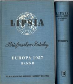 Lipsia Briefmarken-Katalog 1957. Band I u. II